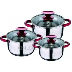 6 Piece Stainless Steel Saucepans Cookware Pots