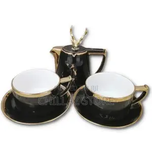 Breakfast Tea Pot 2 Cup Saucers Gift Set, 2pcs