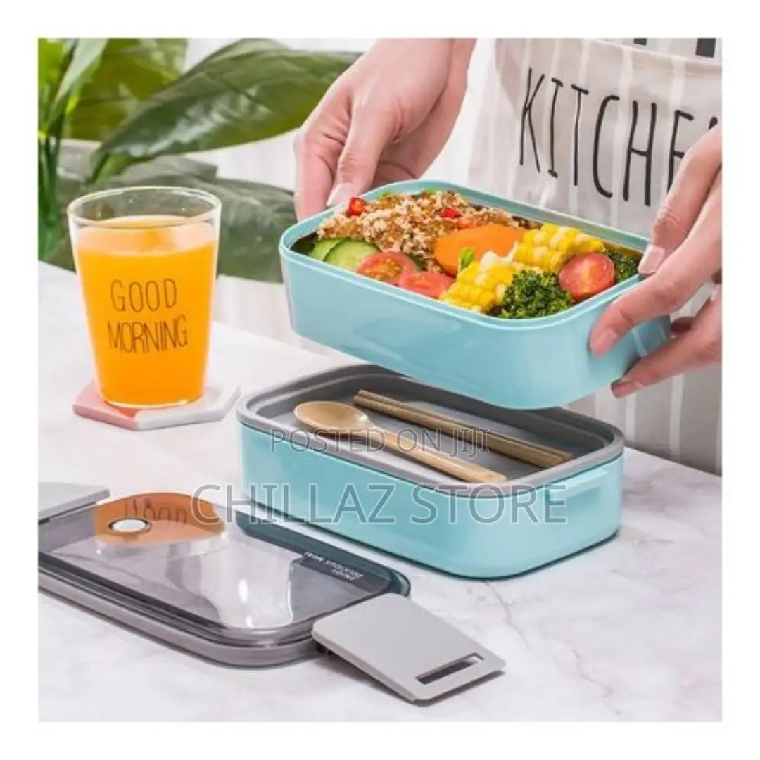 -Layer Food Lunch Box, Leakproof Container,Microwave Safe,