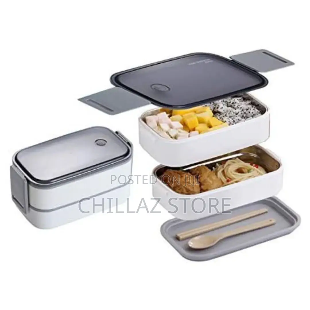 -Layer Food Lunch Box, Leakproof Container,Microwave Safe,