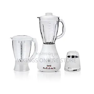 Saachi 3 In1 Double Jar Blender, 1.5 Litres - White