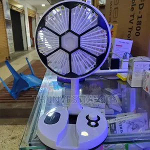 USB Portable Rechargeable Mini Fan With Light.