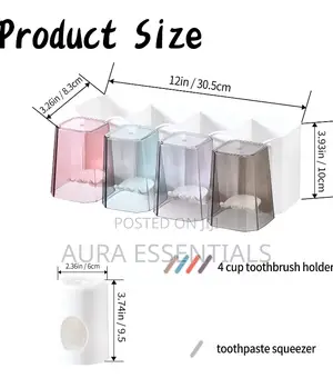 Upgraded Toothbrush Holder, Automatic Toothpaste Dispenser