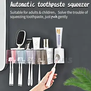 Upgraded Toothbrush Holder, Automatic Toothpaste Dispenser