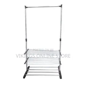 Shoe Cloth Rack - Silver,Grey