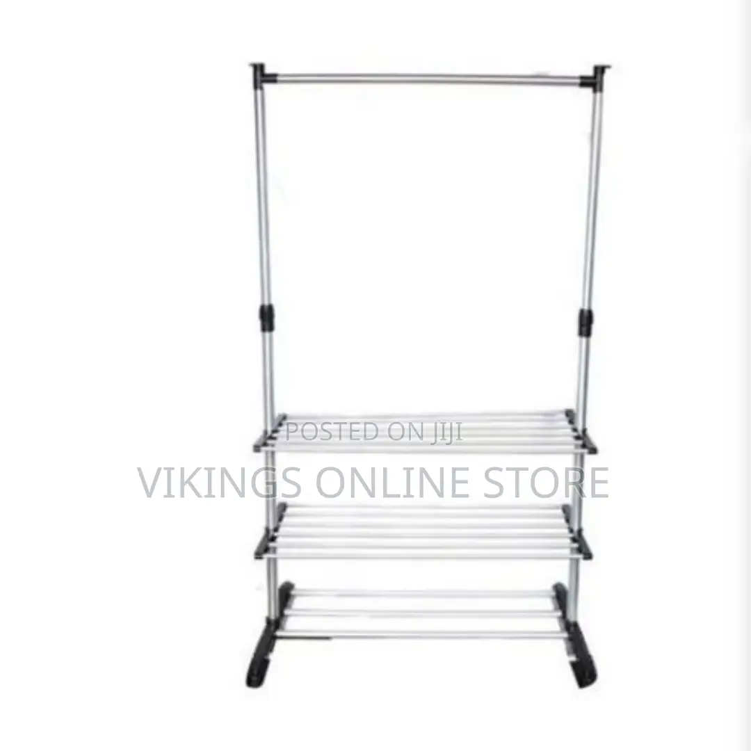 Other Shoe Rack Holding With Cloth Support - Silver