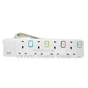 G T Quality 13A 4-Way Extension - White