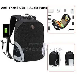 Anti-Theft Laptop Bag - Black