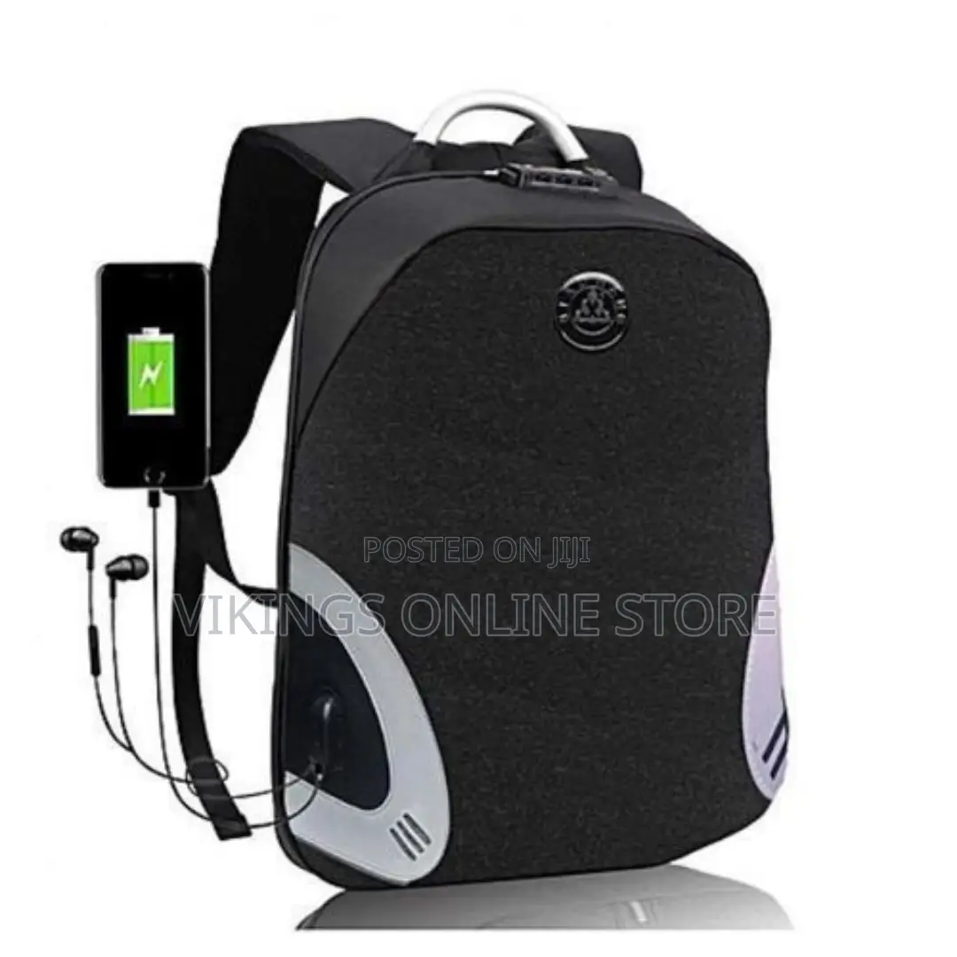 Anti-Theft Laptop Bag - Black