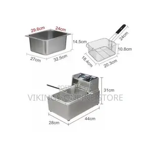 6 Litre Commercial Deep Fryer - Silver