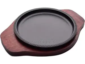 Cast Iron Steak Plate Pan BBQ Grill Platter Dish