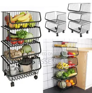 Moving Kitchen Basket Trolley With Wheels