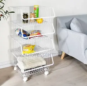 Moving Kitchen Basket Trolley With Wheels