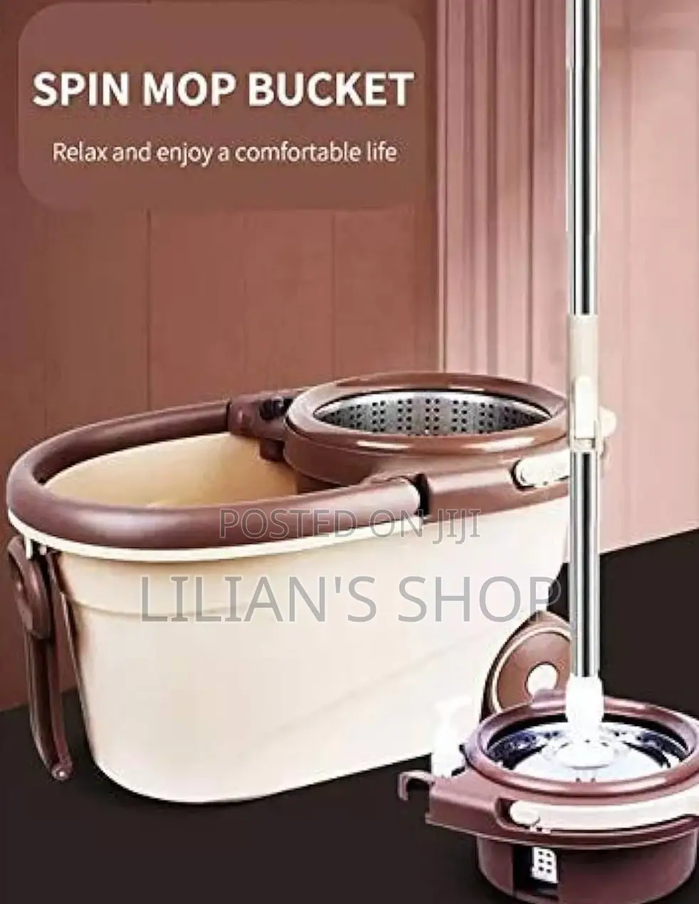 Spin Mop Bucket Set/ Wheels Spin Head Mopper
