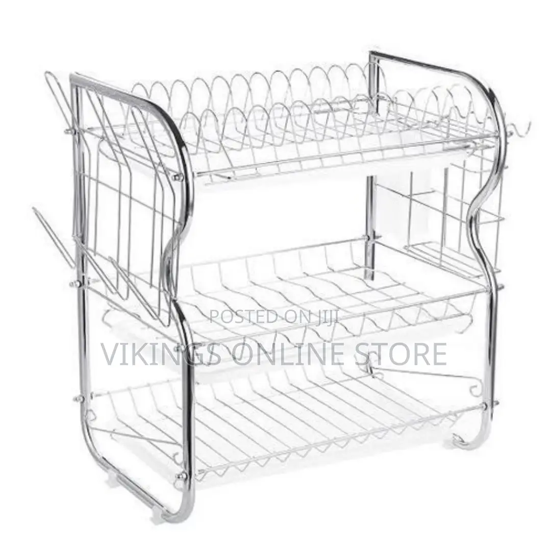 3 Layer Dish Drainer- Silver