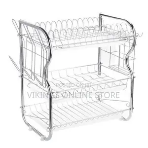 3 Layer Dish Drainer- Silver