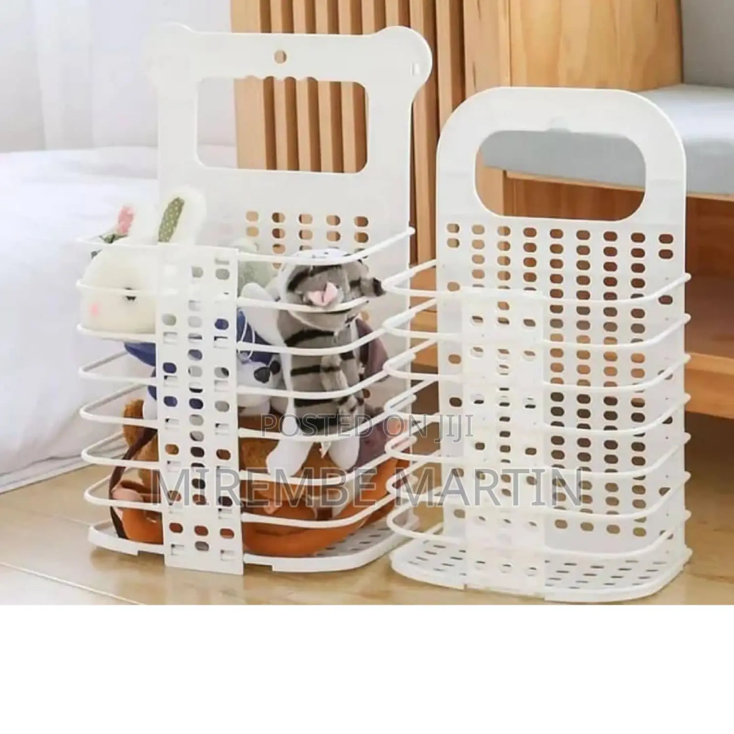 Wall Mounted Clothes Storage Basket.