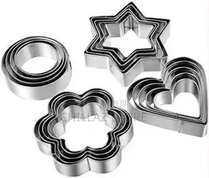 12 Piece, 4 Shape Stainless Steel Cookie Cutters –