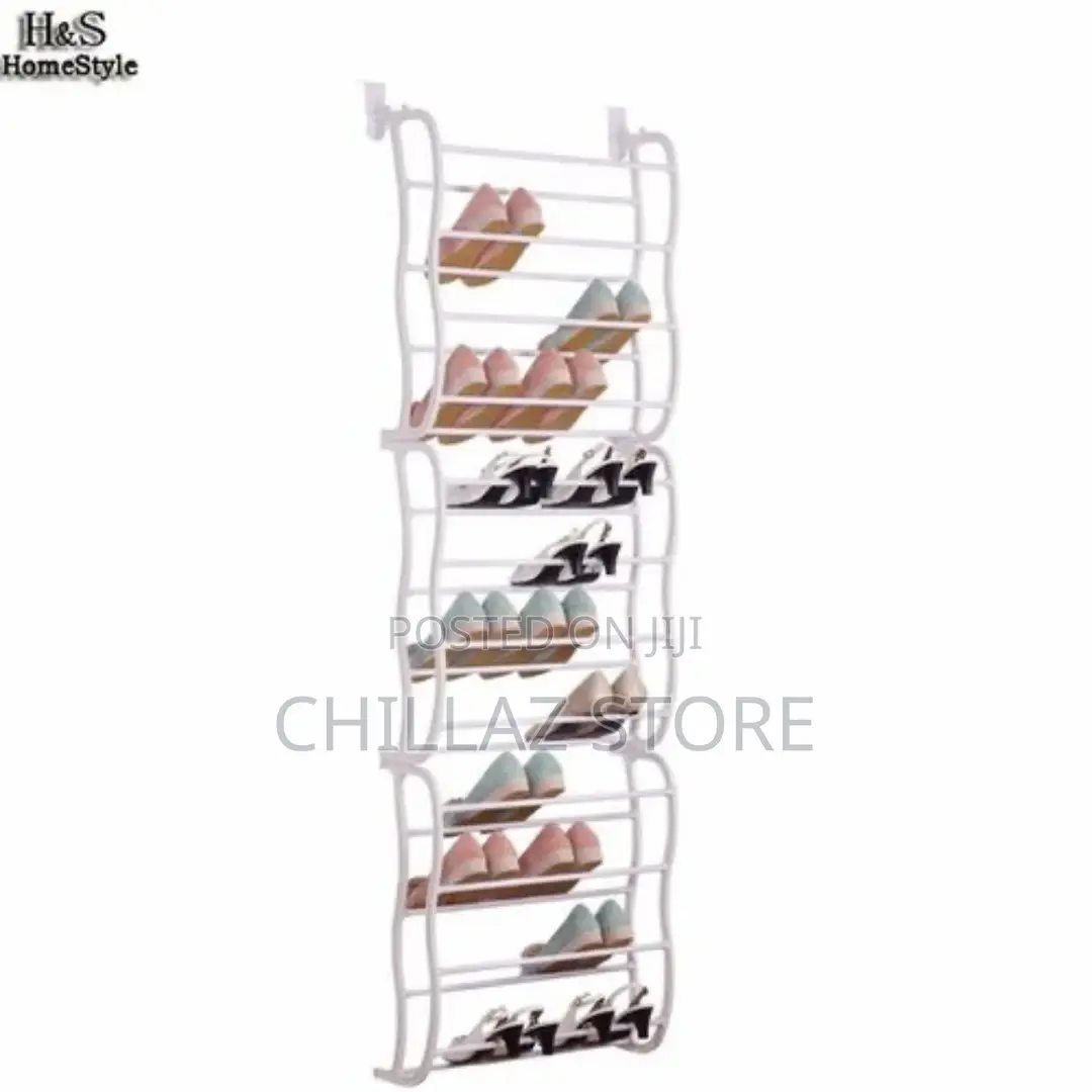 Metal Over the Door 36 Pairs Shoe Rack –