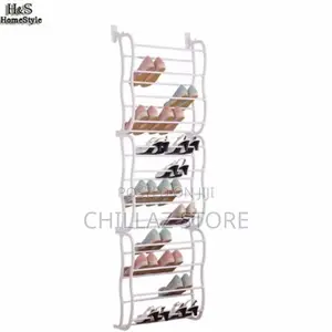 Metal Over the Door 36 Pairs Shoe Rack –