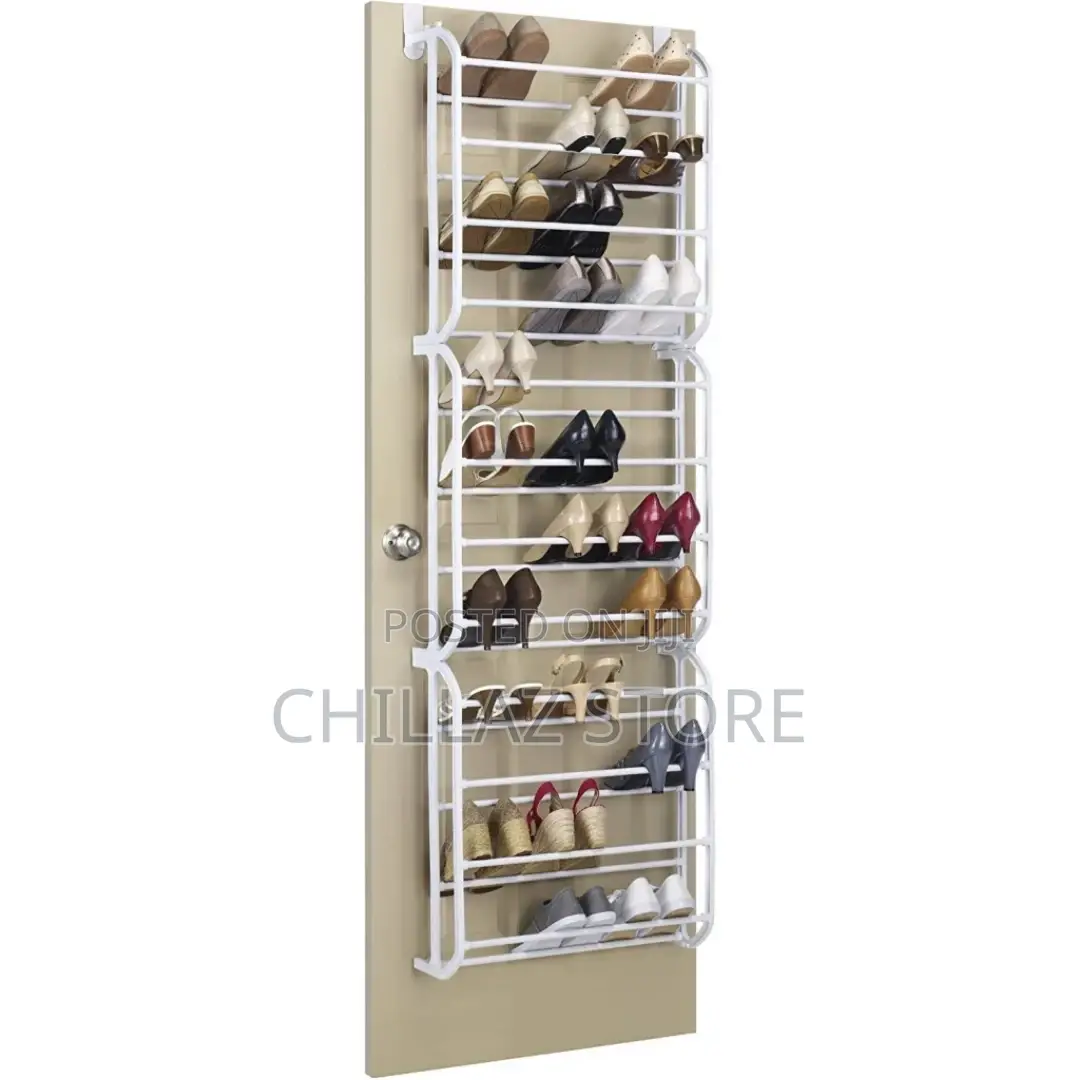 Metal Over the Door 36 Pairs Shoe Rack –