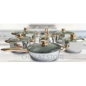 12 Piece Heavy Stainless Steel Saucepans