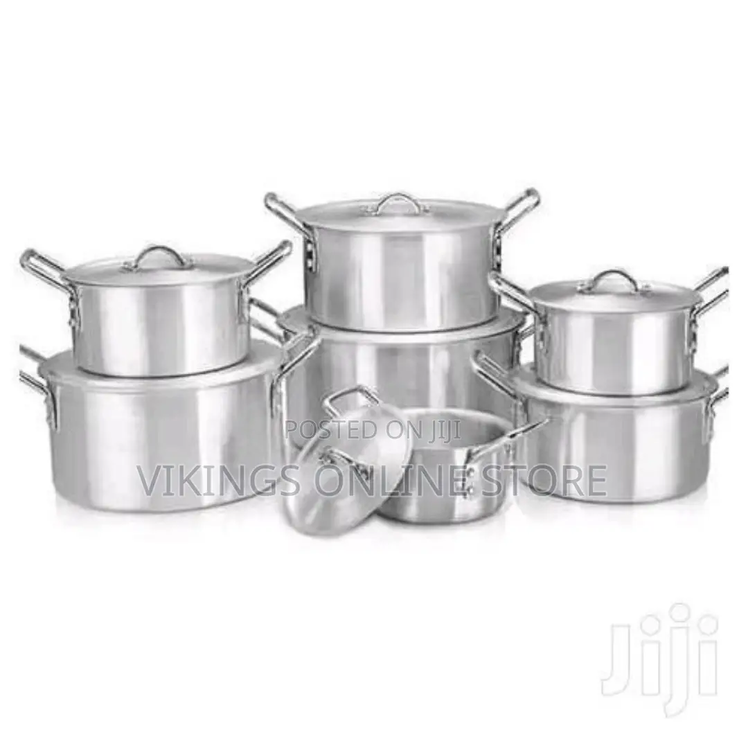 7pcs - Multipurpose Aluminium Cooking Saucepans/ Dishes