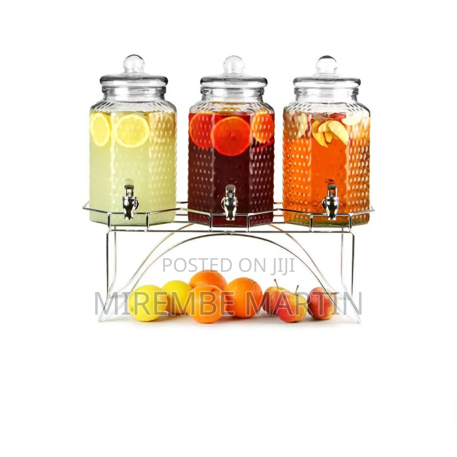 Triple Glass Juice Dispenser.