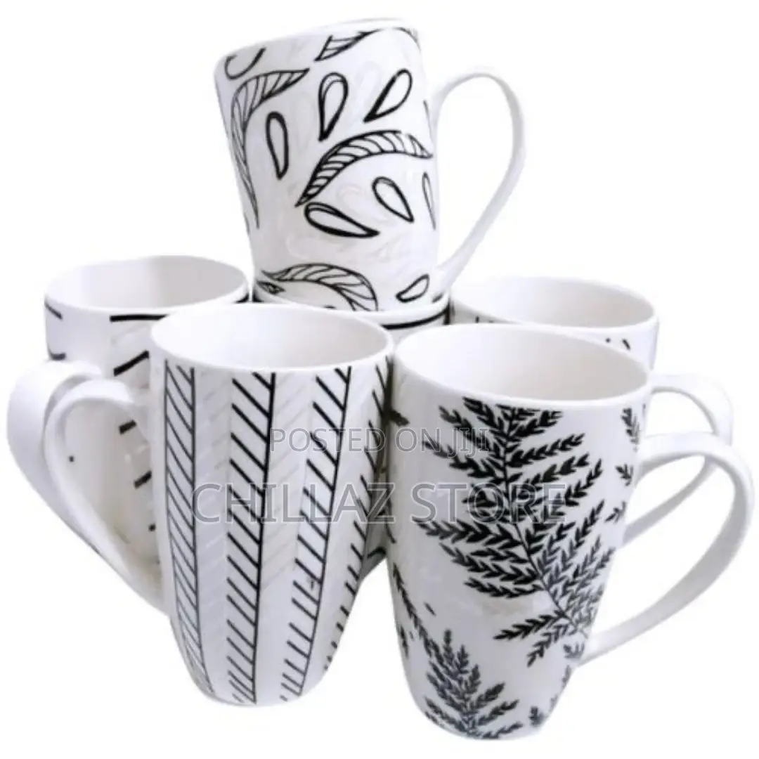 Set of 6 Pieces of Designed Cups/Mugs