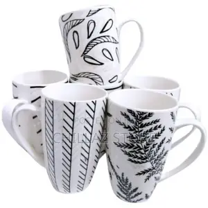Set of 6 Pieces of Designed Cups/Mugs