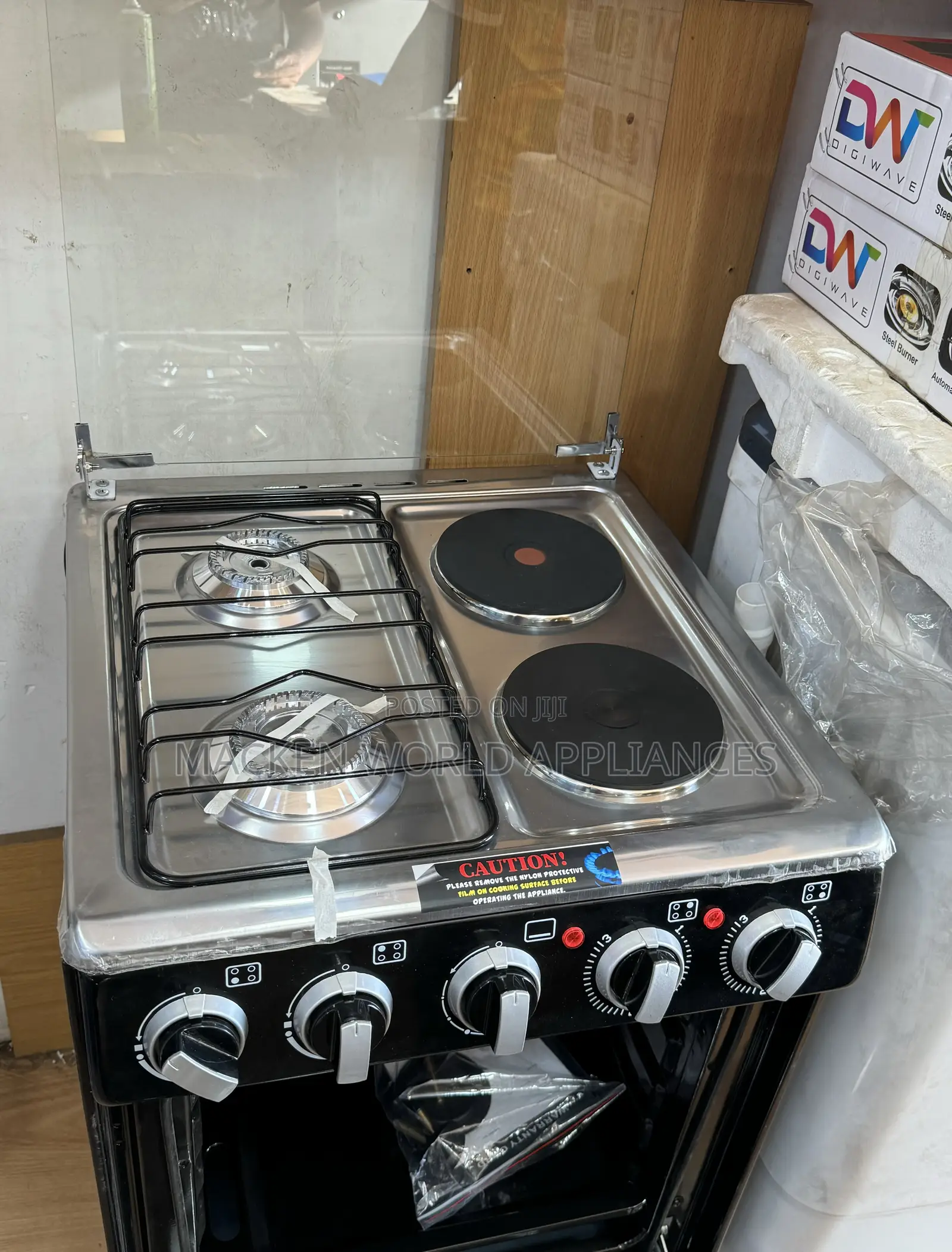 AMBASSADOR 2 Electric Plate 2 Gas Burners Cooker