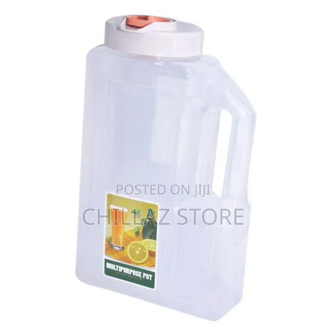 Plastic Water Fridge Bottle With 4 Glass, 1.5L