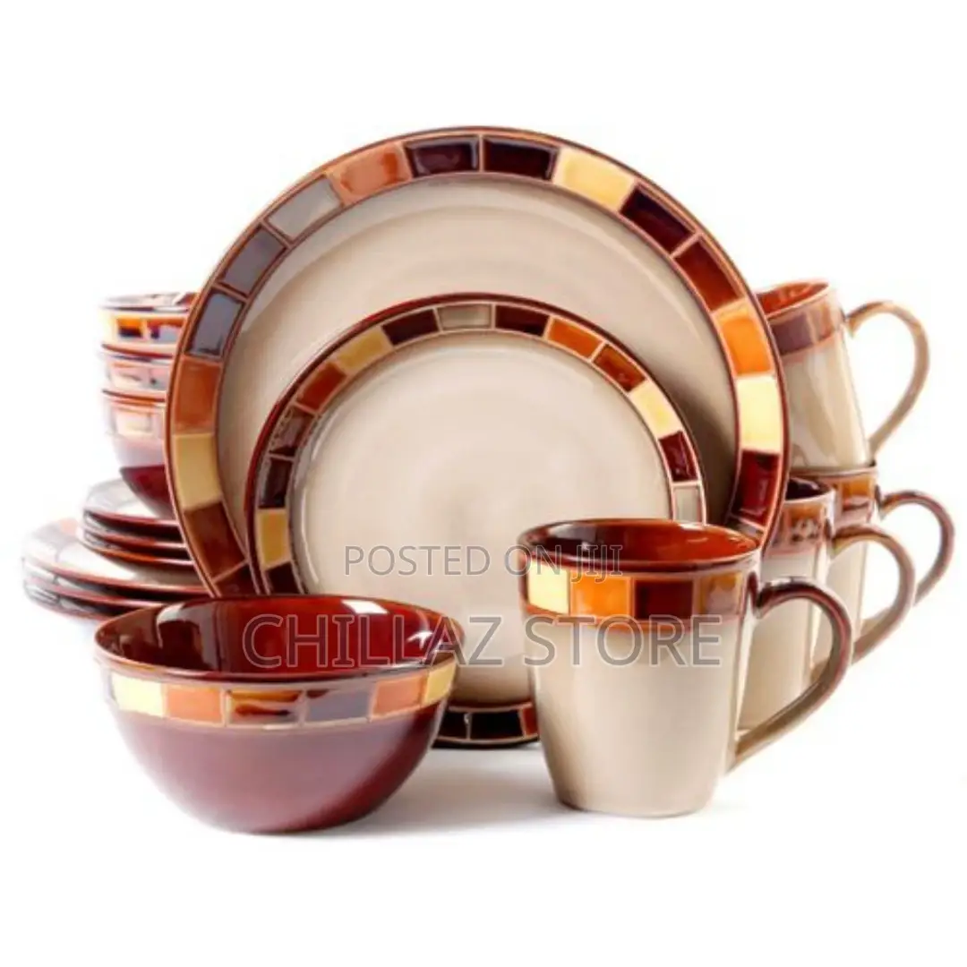 Dinner Set 16pcs of Checkered Dinner
