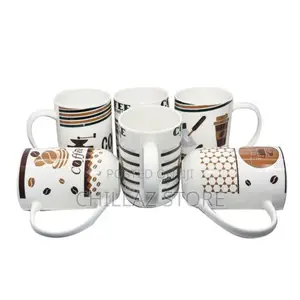 6pieces Set of Multi Design Coffee Tea Cups/Mugs –