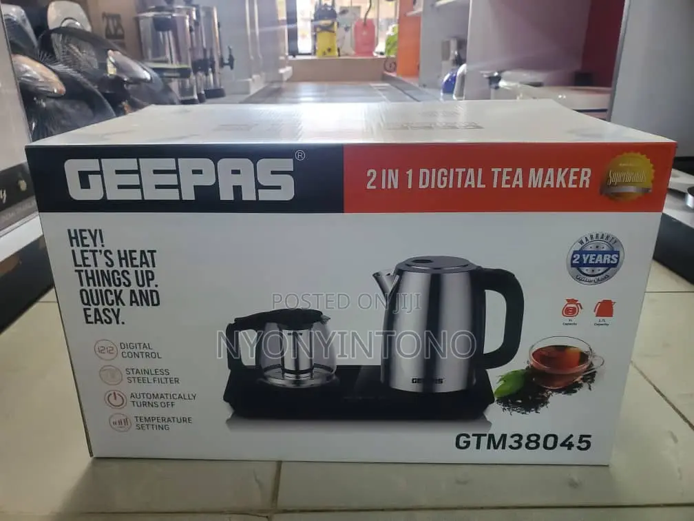 Geepas 2 in 1 Digital Tea Maker With 2yrs Warranty.
