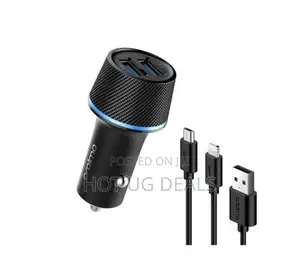 Oraimo Highway Car Charger With 2-in-1 USB Cable - Black