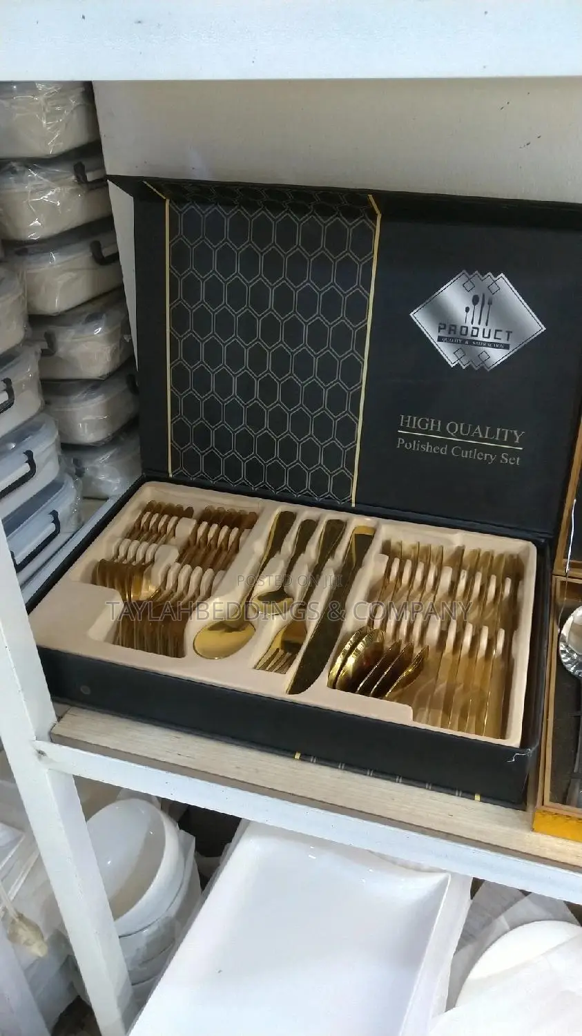 24pcs Stainless Steel Gold Utensils Cutlery Set Don