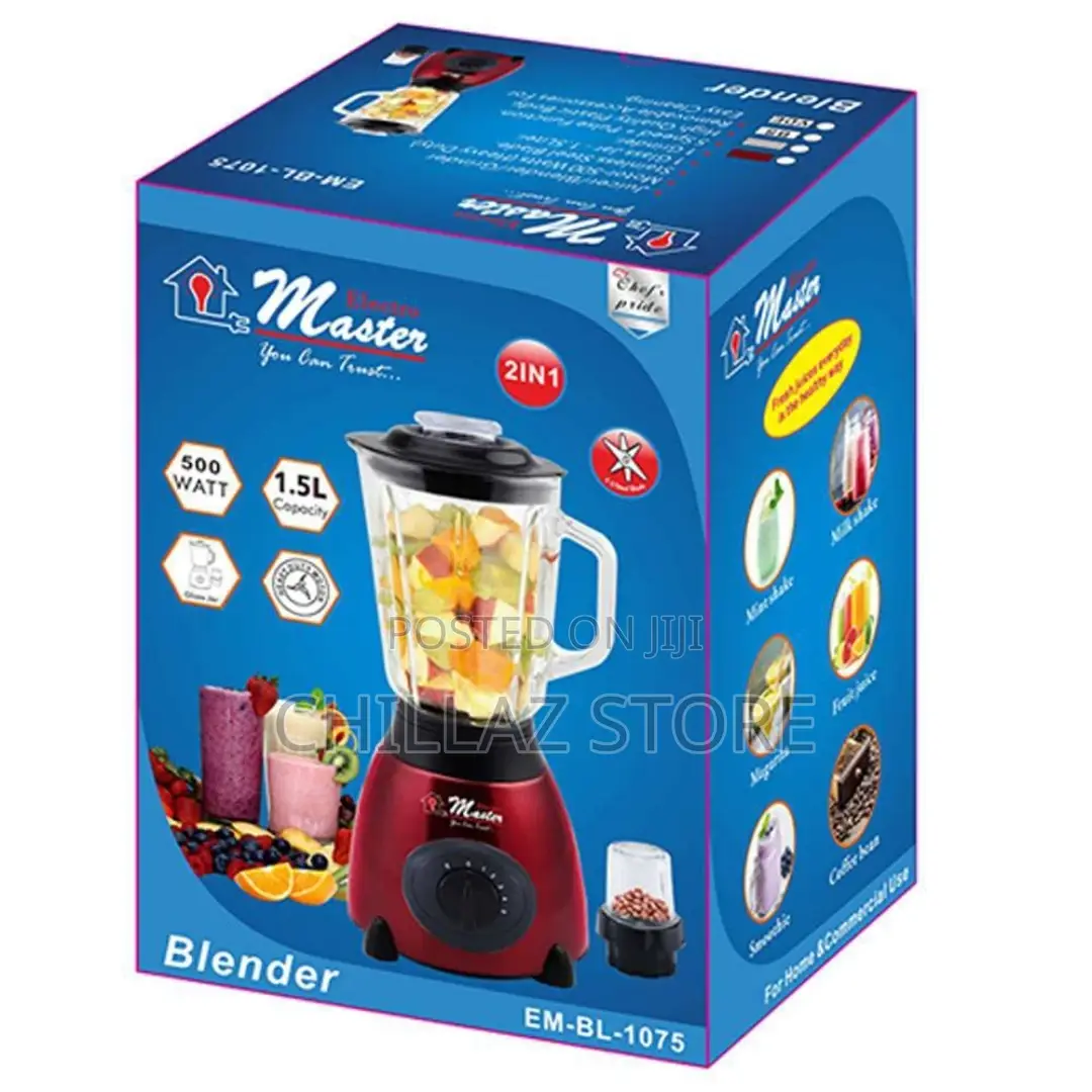 Electro Master EM-BL-1075 2-in-1 Blender 500W