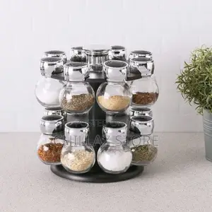 16pc Revolving Jar Kitchen Herbs Spice Rack