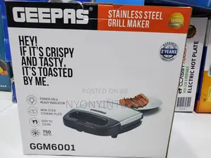 Geepas High Quality Stainless Steel Grillmaker 2yrswarranty