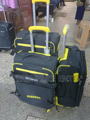 Original Cloth Suitcases by D Favor.Medium. ( Black.)