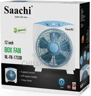 Saachi Box Fan With 3 Speed Control, 12