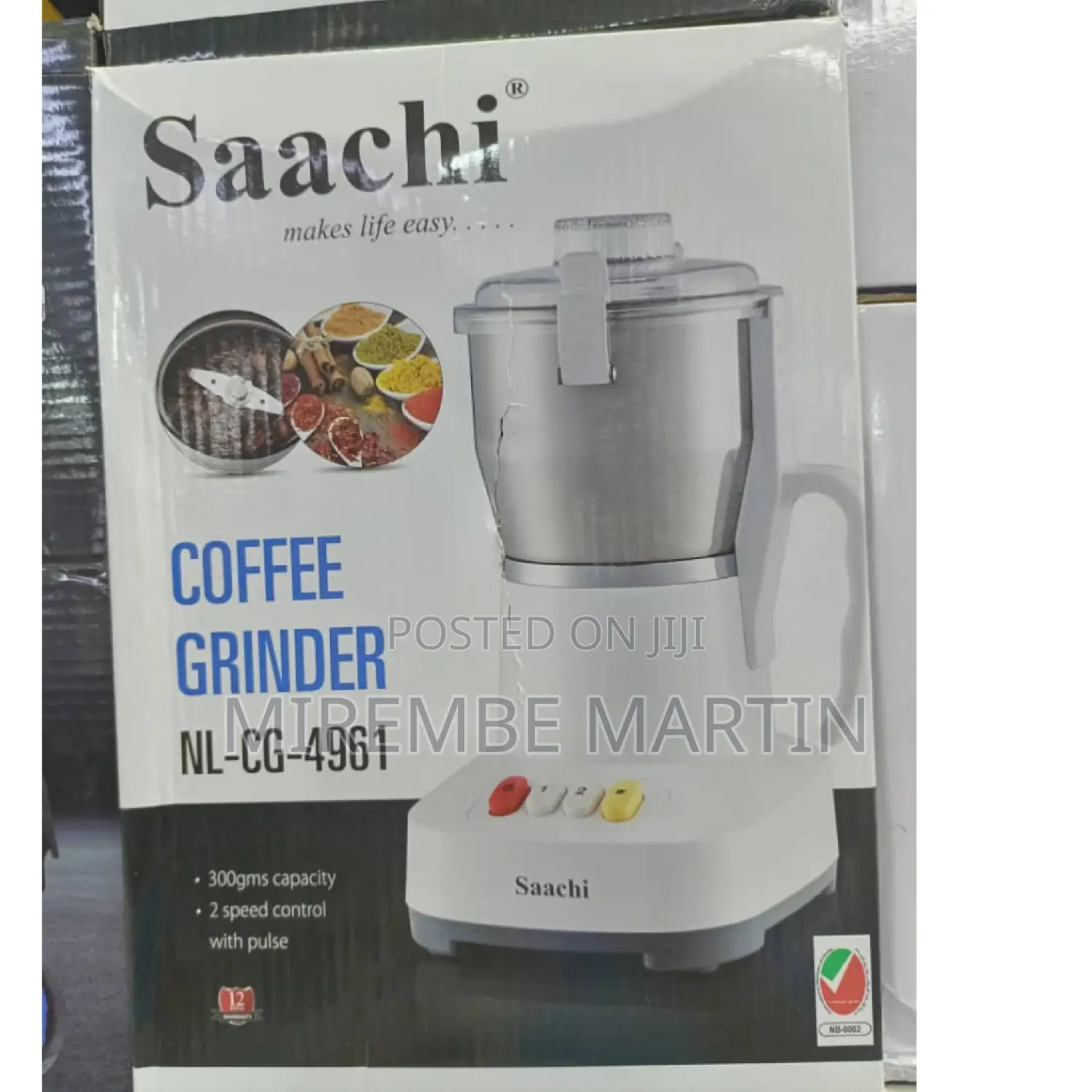 Electric Saachi Coffee Grinder.