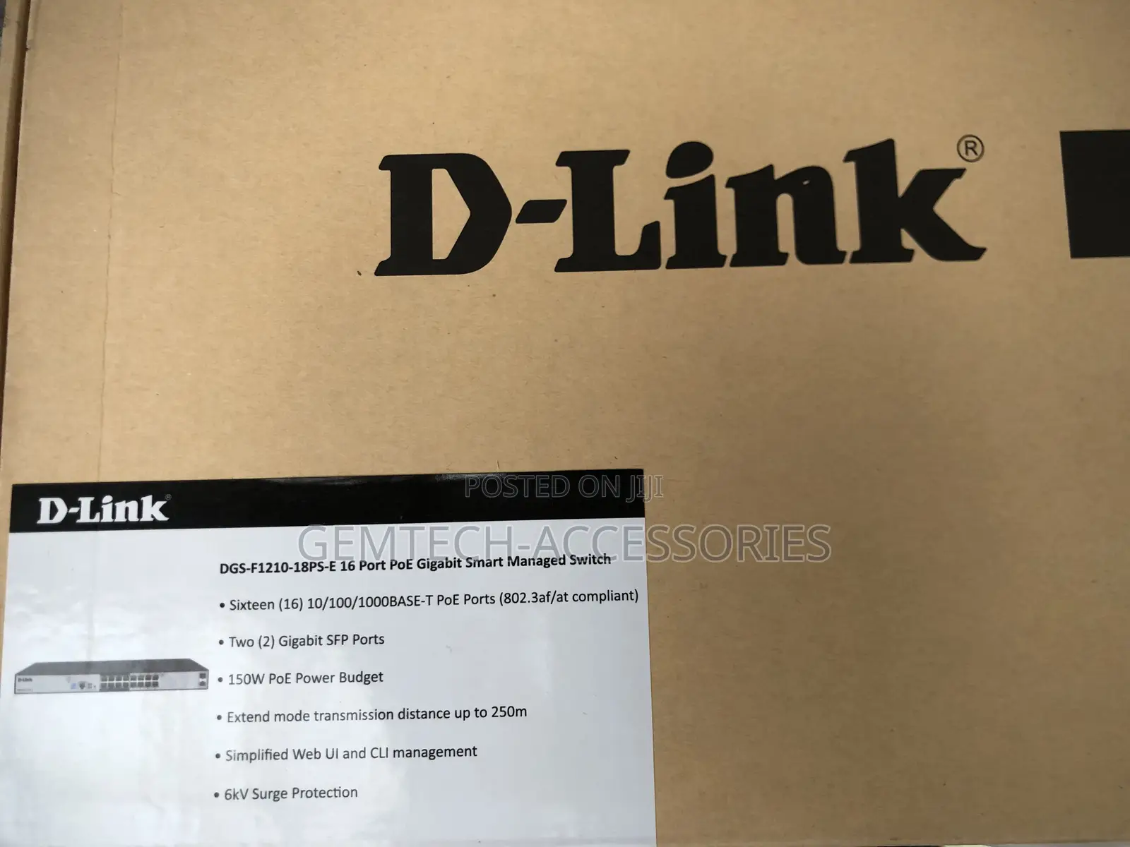 Dlink DGS-F1210 18ps-E 16port Poe Gigabit Switchsmart Manage