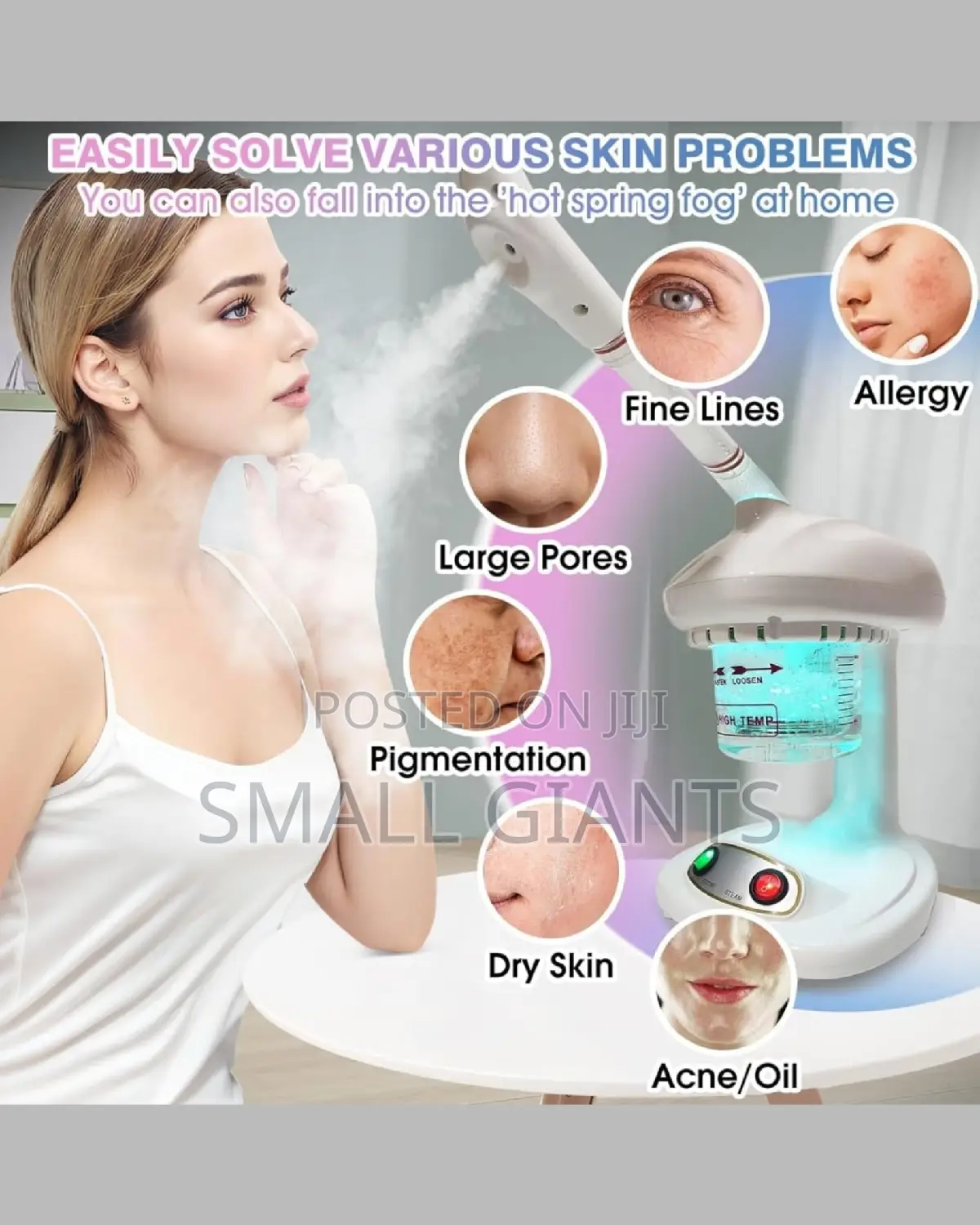 Nano Ionic Facial Steamer With Extendable 360° Rotatable Arm