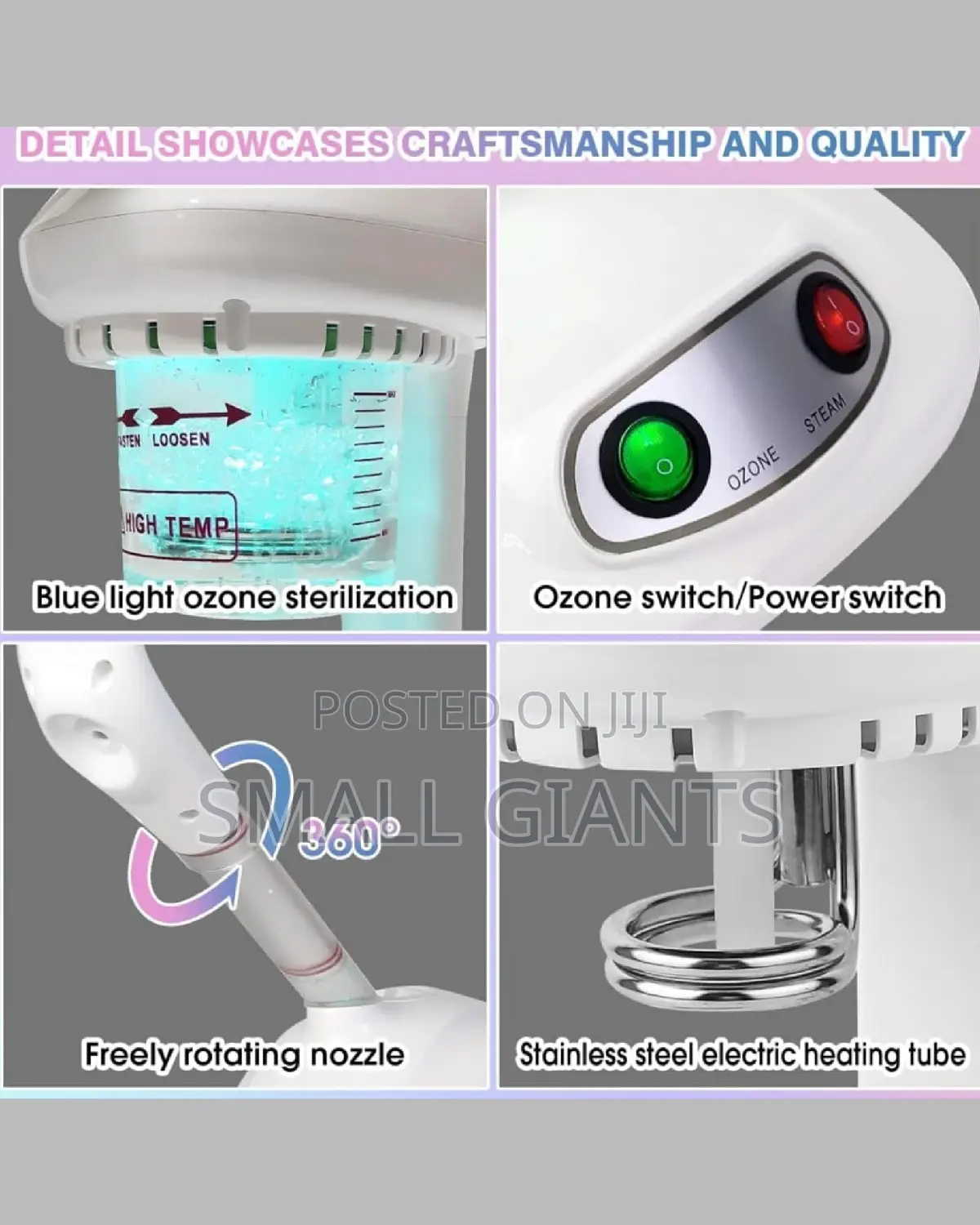 Nano Ionic Facial Steamer With Extendable 360° Rotatable Arm