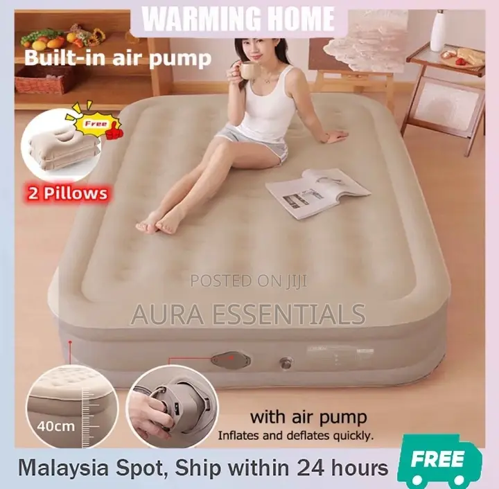 Built-in-Air Pump Automatic Inflatable Air Cushion Bed