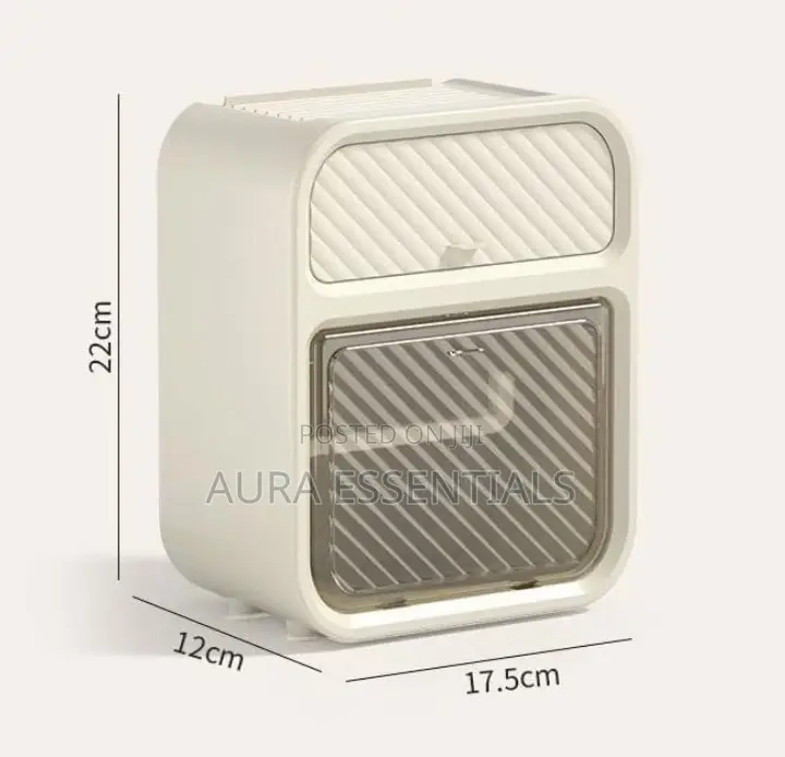 Cream Style Bathroom Roll Paper Drawer Box