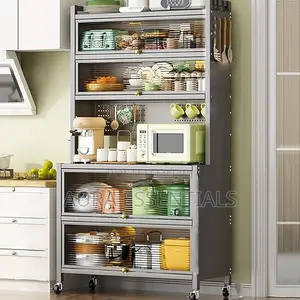Kitchen Baker's Rack With Cabinet (6 Tiers)