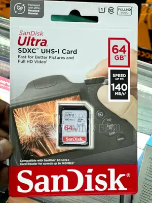 Sandisk Memory Card 64GB for Camera SDXC UHS-I Card